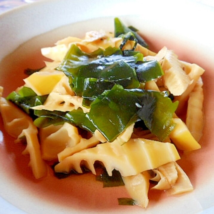 あごだしで~淡竹とわかめの煮物